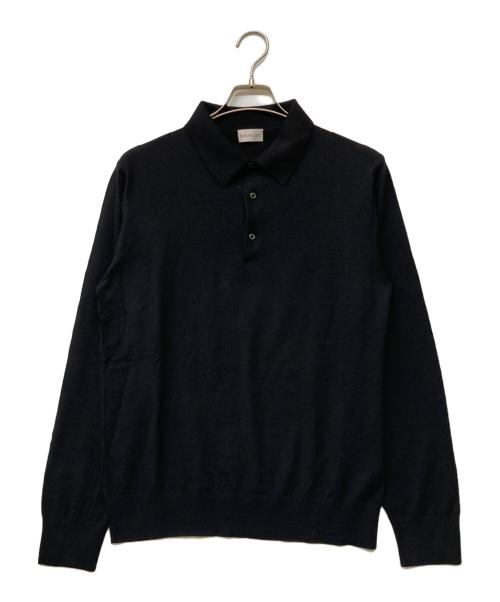 MONCLER（モンクレール）MONCLER (モンクレール) POLO TRICOT/ポロ トリコット ブラック サイズ:Lの古着・服飾アイテム