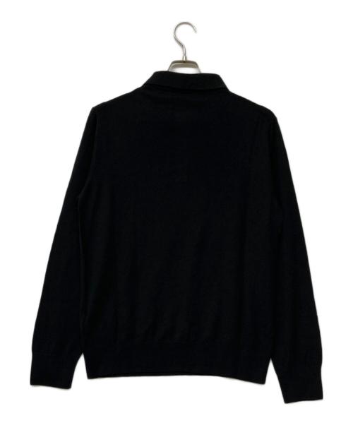 MONCLER（モンクレール）MONCLER (モンクレール) POLO TRICOT/ポロ トリコット ブラック サイズ:Lの古着・服飾アイテム
