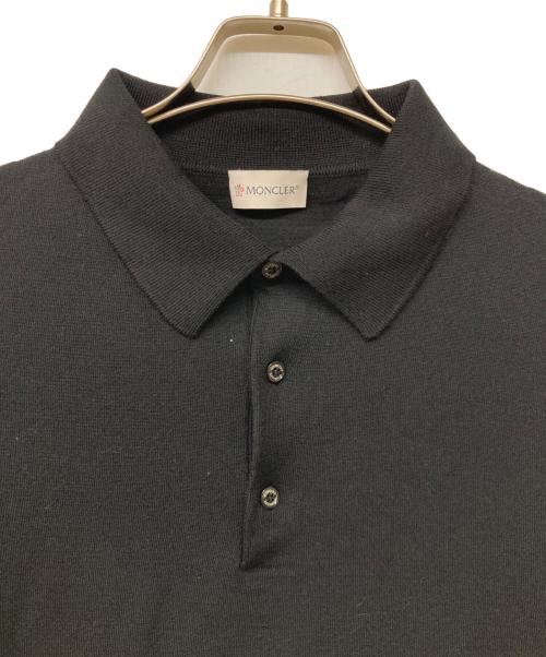 MONCLER（モンクレール）MONCLER (モンクレール) POLO TRICOT/ポロ トリコット ブラック サイズ:Lの古着・服飾アイテム