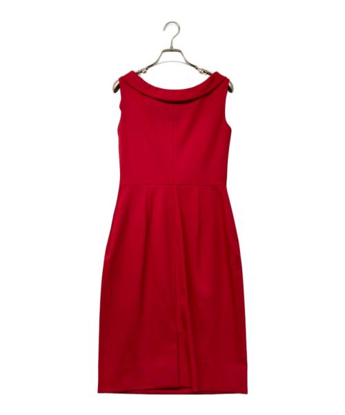 VALENTINO（ヴァレンティノ）VALENTINO (ヴァレンティノ) リボンモチーフワンピース レッド サイズ:size40の古着・服飾アイテム