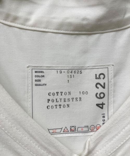 sacai（サカイ）sacai (サカイ) 異素材ドッキングバックプリーツカットソー ホワイト サイズ:Sの古着・服飾アイテム