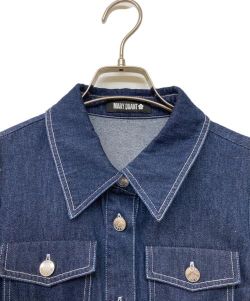 MARY QUANT（マリークヮント）MARY QUANT (マリークヮント) デイジーバックルデニムミニ ワンピース インディゴ サイズ:sizeⅯの古着・服飾アイテム