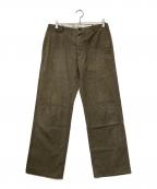 C.P COMPANYシーピーカンパニー）の古着「2003AW コットンストライプトラウザー」｜ブラウン