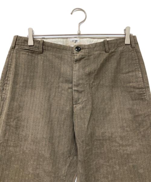 C.P COMPANY（シーピーカンパニー）C.P COMPANY (シーピーカンパニー) 2003AW コットンストライプトラウザー ブラウン サイズ:size50の古着・服飾アイテム
