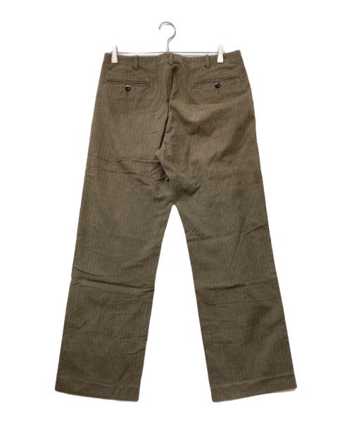 C.P COMPANY（シーピーカンパニー）C.P COMPANY (シーピーカンパニー) 2003AW コットンストライプトラウザー ブラウン サイズ:size50の古着・服飾アイテム
