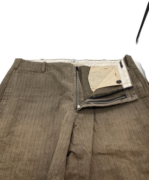 C.P COMPANY（シーピーカンパニー）C.P COMPANY (シーピーカンパニー) 2003AW コットンストライプトラウザー ブラウン サイズ:size50の古着・服飾アイテム