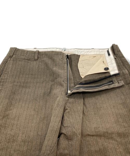 C.P COMPANY（シーピーカンパニー）C.P COMPANY (シーピーカンパニー) 2003AW コットンストライプトラウザー ブラウン サイズ:size50の古着・服飾アイテム
