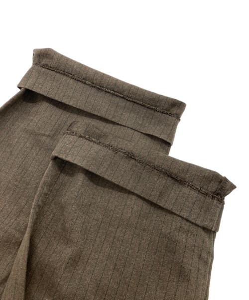 C.P COMPANY（シーピーカンパニー）C.P COMPANY (シーピーカンパニー) 2003AW コットンストライプトラウザー ブラウン サイズ:size50の古着・服飾アイテム