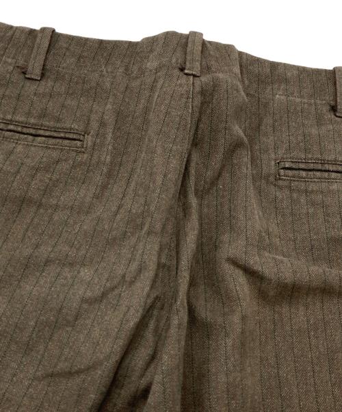 C.P COMPANY（シーピーカンパニー）C.P COMPANY (シーピーカンパニー) 2003AW コットンストライプトラウザー ブラウン サイズ:size50の古着・服飾アイテム