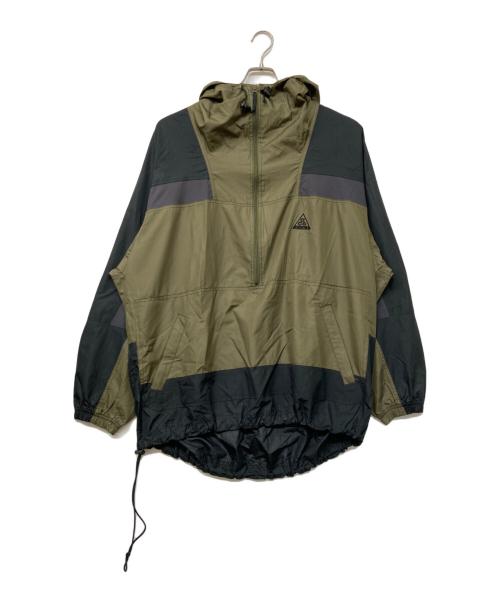 ACG（エーシージー）ACG (エーシージー) ナイロンアノラックパーカー カーキ×ブラック サイズ:sizeXLの古着・服飾アイテム