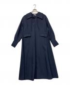 IENAイエナ）の古着「25SS＆NAVY スキッパーフレアワンピース」｜ネイビー