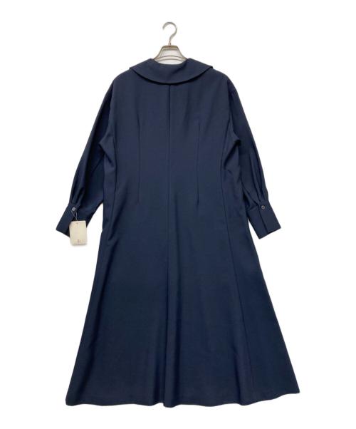 IENA（イエナ）IENA (イエナ) 25SS＆NAVY スキッパーフレアワンピース ネイビー サイズ:sizeⅬの古着・服飾アイテム