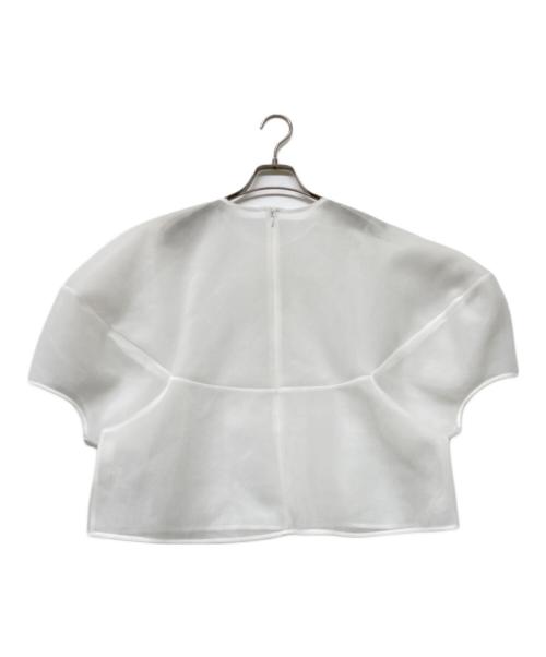 LIten（リテン）LIten (リテン) sheer sculpture tops(シアー スカルプチャー トップス) ホワイト サイズ:Freeの古着・服飾アイテム