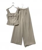 HER LIP TOハーリップトゥ）の古着「Lutetia Twill Set-Up(ルテティア ツイル セットアップ)」｜ベージュ