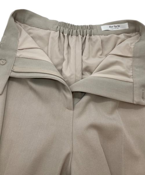 HER LIP TO（ハーリップトゥ）HER LIP TO (ハーリップトゥ) Lutetia Twill Set-Up(ルテティア ツイル セットアップ) ベージュ サイズ:sizeMの古着・服飾アイテム