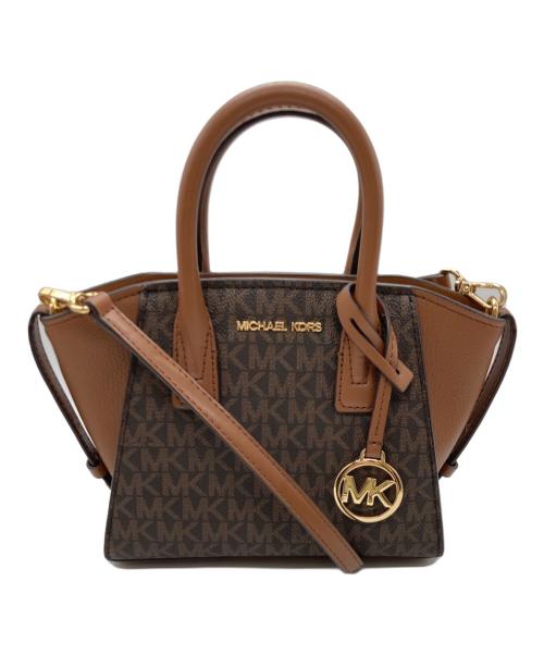 MICHAEL KORS（マイケルコース）MICHAEL KORS (マイケルコース) AVRIL トップジップ サッチェル スモール ブラウンの古着・服飾アイテム