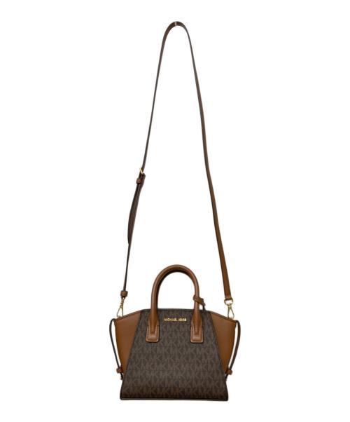MICHAEL KORS（マイケルコース）MICHAEL KORS (マイケルコース) AVRIL トップジップ サッチェル スモール ブラウンの古着・服飾アイテム