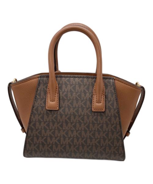 MICHAEL KORS（マイケルコース）MICHAEL KORS (マイケルコース) AVRIL トップジップ サッチェル スモール ブラウンの古着・服飾アイテム