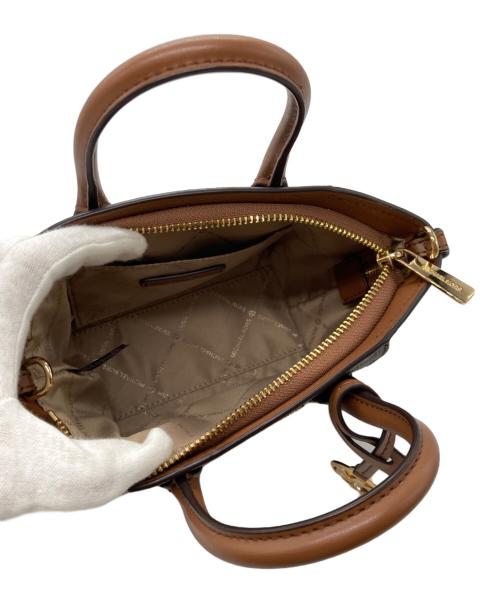 MICHAEL KORS（マイケルコース）MICHAEL KORS (マイケルコース) AVRIL トップジップ サッチェル スモール ブラウンの古着・服飾アイテム
