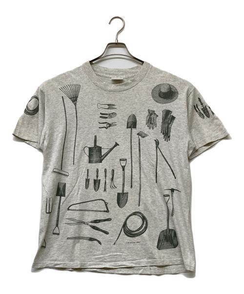 rel・e・vant products（レラバント・プロダクツ）rel・e・vant products (レラバント・プロダクツ) プリントTシャツ グレー サイズ:Lの古着・服飾アイテム