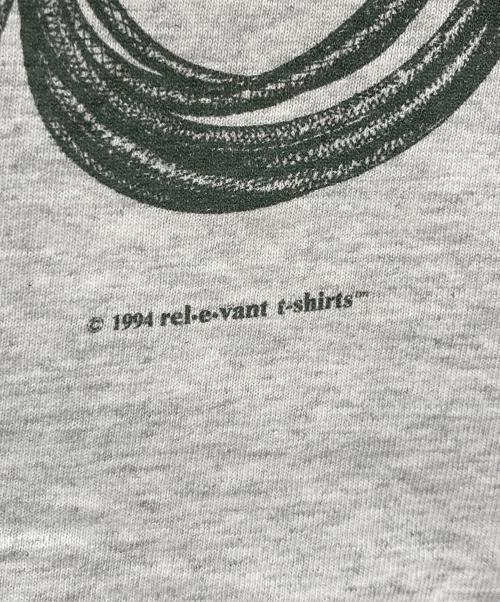 rel・e・vant products（レラバント・プロダクツ）rel・e・vant products (レラバント・プロダクツ) プリントTシャツ グレー サイズ:Lの古着・服飾アイテム