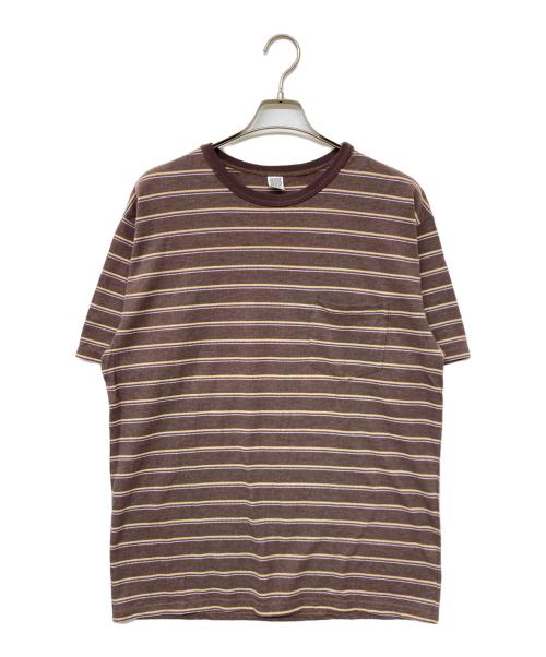 COMFORTABLE REASON（コンフォータブルリーズン）COMFORTABLE REASON (コンフォータブルリーズン) ボーダーTシャツ ブラウン サイズ:SIZE Mの古着・服飾アイテム