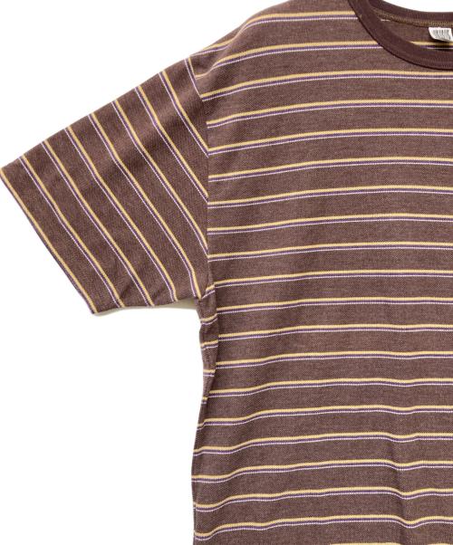 COMFORTABLE REASON（コンフォータブルリーズン）COMFORTABLE REASON (コンフォータブルリーズン) ボーダーTシャツ ブラウン サイズ:SIZE Mの古着・服飾アイテム
