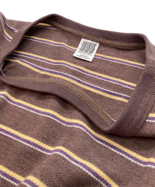 COMFORTABLE REASON（コンフォータブルリーズン）COMFORTABLE REASON (コンフォータブルリーズン) ボーダーTシャツ ブラウン サイズ:SIZE Mの古着・服飾アイテム