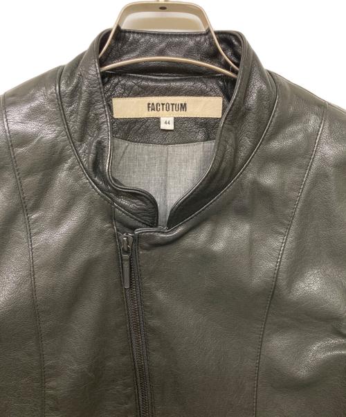 FACTOTUM（ファクトタム）FACTOTUM (ファクトタム) カウレザーライダースジャケット ブラック サイズ:44の古着・服飾アイテム