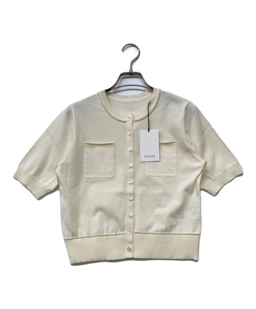 anuans（アニュアンス）anuans (アニュアンス) 26SS パールコンパクトニットカーディガン イエロー サイズ:FREEの古着・服飾アイテム