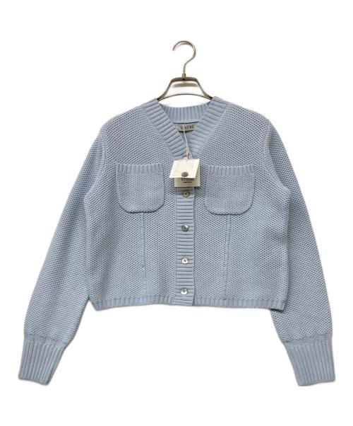 L'AUBE BLANC（ローブ ブラン）L'AUBE BLANC (ローブ ブラン) 26SS ニットカーディガン スカイブルー サイズ:FREE 未使用品の古着・服飾アイテム