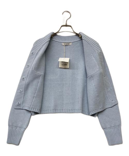L'AUBE BLANC（ローブ ブラン）L'AUBE BLANC (ローブ ブラン) 26SS ニットカーディガン スカイブルー サイズ:FREE 未使用品の古着・服飾アイテム