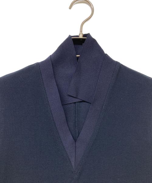 Noble（ノーブル）NOBLE (ノーブル) L’AUBE BLANC (ローブブラン) ミラノリブジャージワンピース ネイビー サイズ:Freeの古着・服飾アイテム