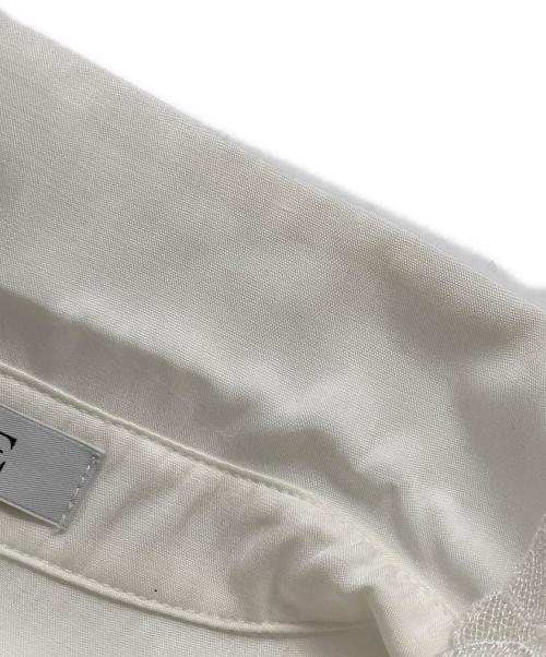 L'AUBE BLANC（ローブ ブラン）L'AUBE BLANC (ローブ ブラン) Orchid Embroidered Collar Shirt(オーキッド エンブロイダード カラー シャツ) ホワイト サイズ:FREEの古着・服飾アイテム