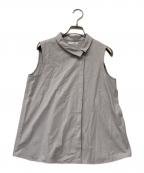 L'Orロル）の古着「Asymmetry Collar Shirt/アシンメトリー・カラー・シャツ」｜グレー