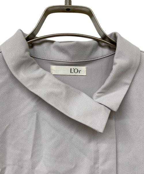 L'Or（ロル）L'Or (ロル) Asymmetry Collar Shirt/アシンメトリー・カラー・シャツ グレー サイズ:Freeの古着・服飾アイテム