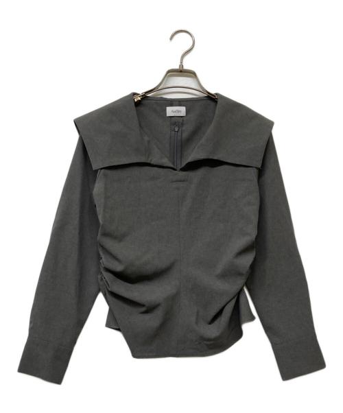 Audire（アウディーレ）Audire (アウディーレ) Shoreline blouse/ショアライン ブラウス グレー サイズ:Sの古着・服飾アイテム