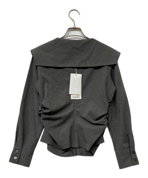 Audire（アウディーレ）Audire (アウディーレ) Shoreline blouse/ショアライン ブラウス グレー サイズ:Sの古着・服飾アイテム
