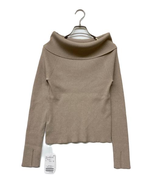 Noble（ノーブル）Noble (ノーブル) ラメmi×オフショルニット ベージュ サイズ:Free 未使用品の古着・服飾アイテム