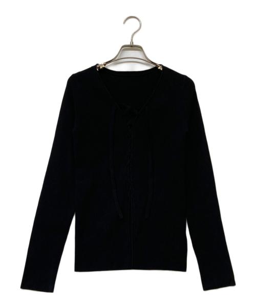 Noble（ノーブル）Noble (ノーブル) 25AW レースアップリブニット ブラック サイズ:Free 未使用品の古着・服飾アイテム