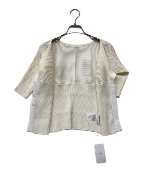 Noble（ノーブル）Noble (ノーブル) 26SS 金釦Vネックリブニット アイボリー サイズ:Free 未使用品の古着・服飾アイテム