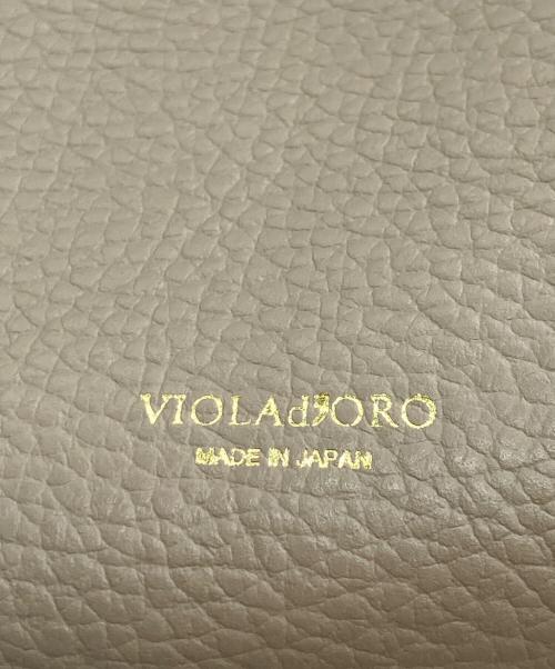 VIOLAd'ORO（ヴィオラドーロ）VIOLAd'ORO (ヴィオラドーロ) シボ革レザートートバッグ グレーの古着・服飾アイテム