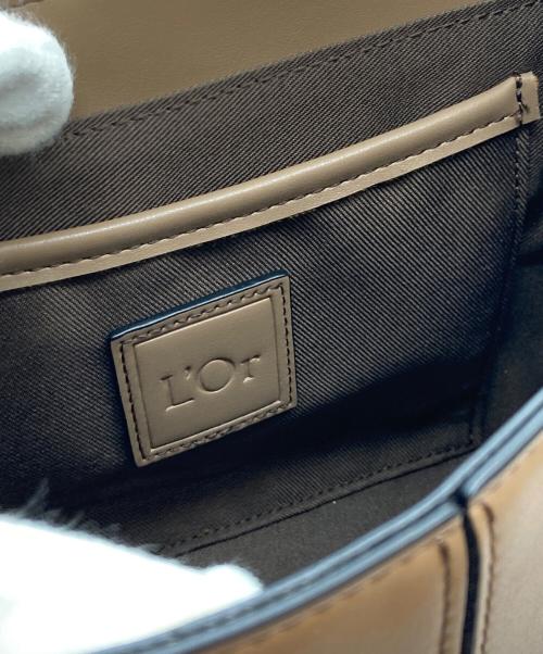 L'Or（ロル）L'Or (ロル) ワンハンドルスクエアバッグ ブラウンの古着・服飾アイテム
