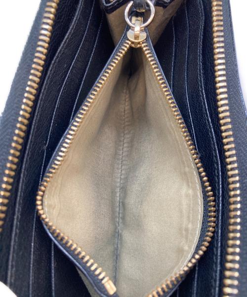 Chloe（クロエ）Chloe (クロエ) リリィ ラウンドファスナーレザーウォレット ブラックの古着・服飾アイテム