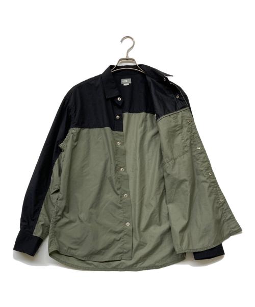 THE NORTH FACE（ザ ノース フェイス）THE NORTH FACE (ザ ノース フェイス) L/S Nuptse Shirt(ロングスリーブ ヌプシ シャツ) グリーン サイズ:sizeⅯの古着・服飾アイテム