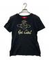 Vivienne Westwood RED LABEL（ヴィヴィアンウエストウッドレッドレーベル）の古着「オーブプリントメッシュカットソー」｜ブラック