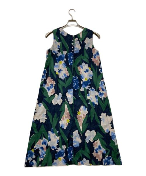 Pal'las Palace（パラスパレス）PAL'LAS PALACE (パラスパレス) 山藤プリントノースリーブワンピース マルチカラー サイズ:Freeの古着・服飾アイテム