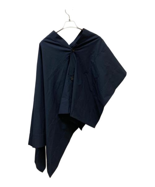 HARUNOBUMURATA（ハルノブ ムラタ）HARUNOBUMURATA (ハルノブ ムラタ) 26SS NORIN ASYMMETRY SHIRT ネイビー サイズ:36の古着・服飾アイテム