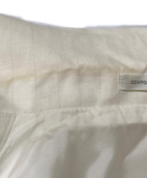Y's（ワイズ）Y's 23SS LINEN/COTTON SWALLOWTAIL JACKET WITH PARTIAL PINSTRIPE PATTERN/リネン／コットン スワロウテイル ジャケット ウィズ パーシャル ピンストライプ パターンの古着・服飾アイテム