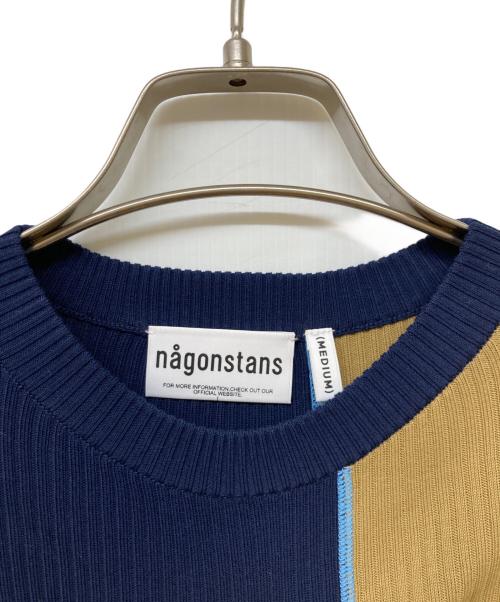 nagonstans（ナゴンスタンス）nagonstans (ナゴンスタンス) half-sleeves topL/ハーフスリーブトップ マルチカラー サイズ:Mの古着・服飾アイテム